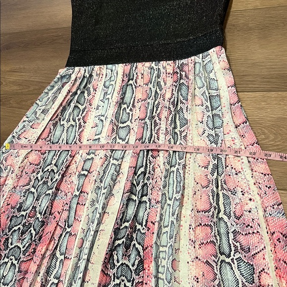 Roberto Cavalli Sport Sporty Dress Snakeskin Skirt Glittery Top - Picture 9 of 16